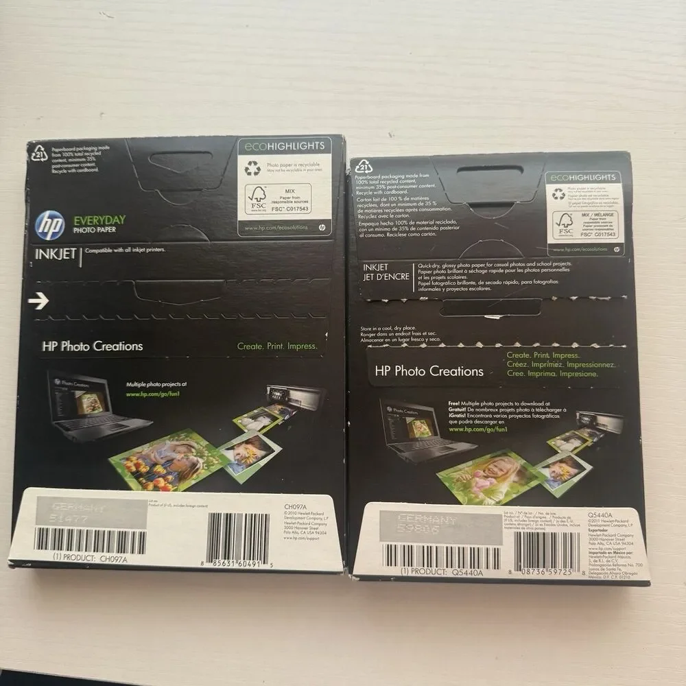 New HP Everyday Photo Paper  sheet Glossy  Set Of 2
